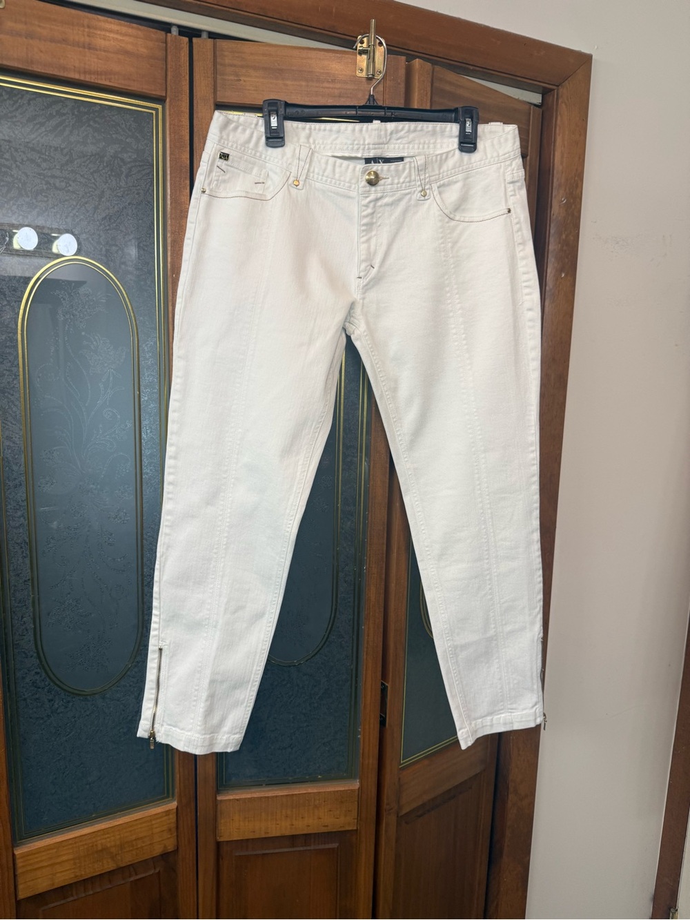 Ladies White Stretch Jeans - Armani Exchange, Like New